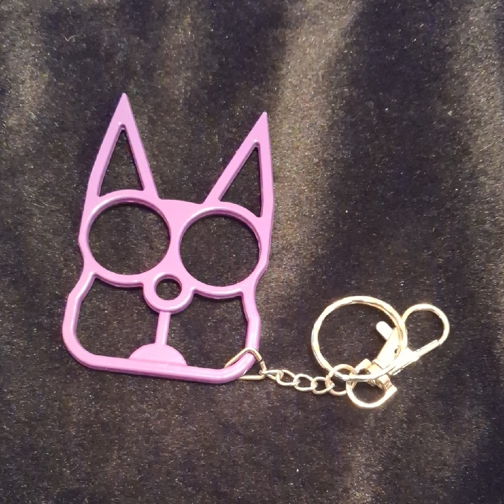 Purple Cat Keychain - Picture 2 of 2